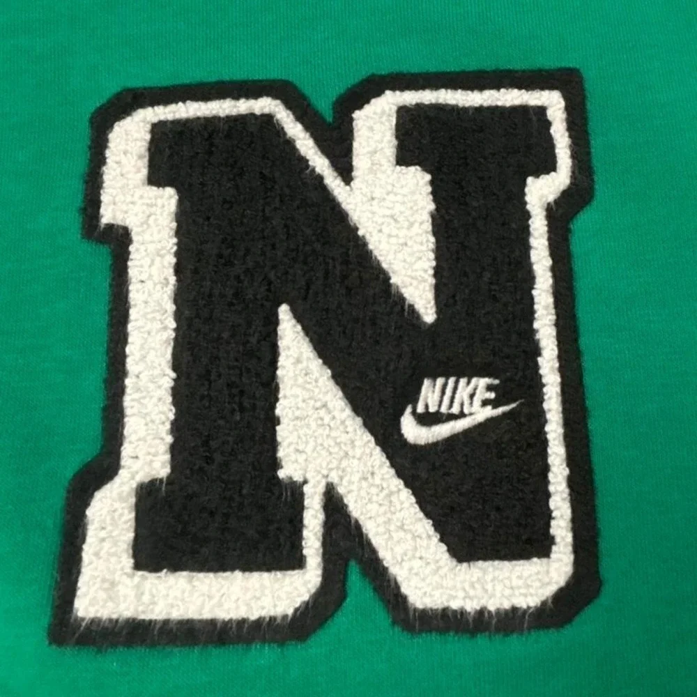 Nike Athletics Pullover Hoodie Men's Medium Green Varsity N Patch 0260